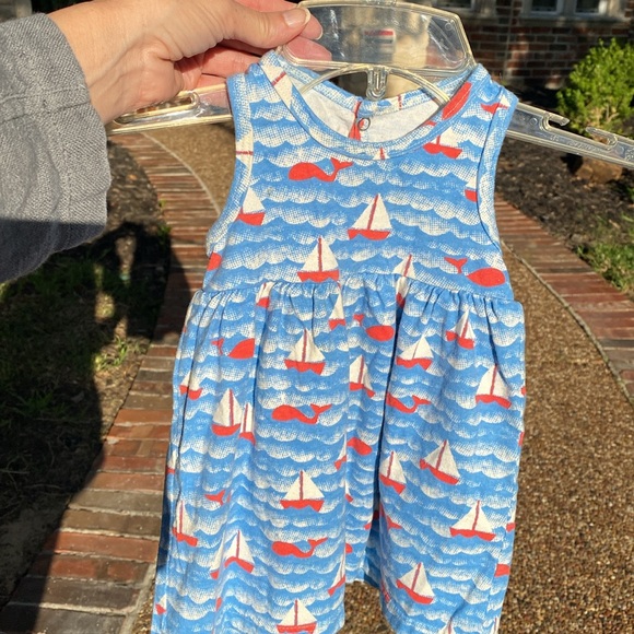 Sailboat Sleeveless Organic Cotton Dress 6M Made in Brooklyn USA - Picture 7 of 9